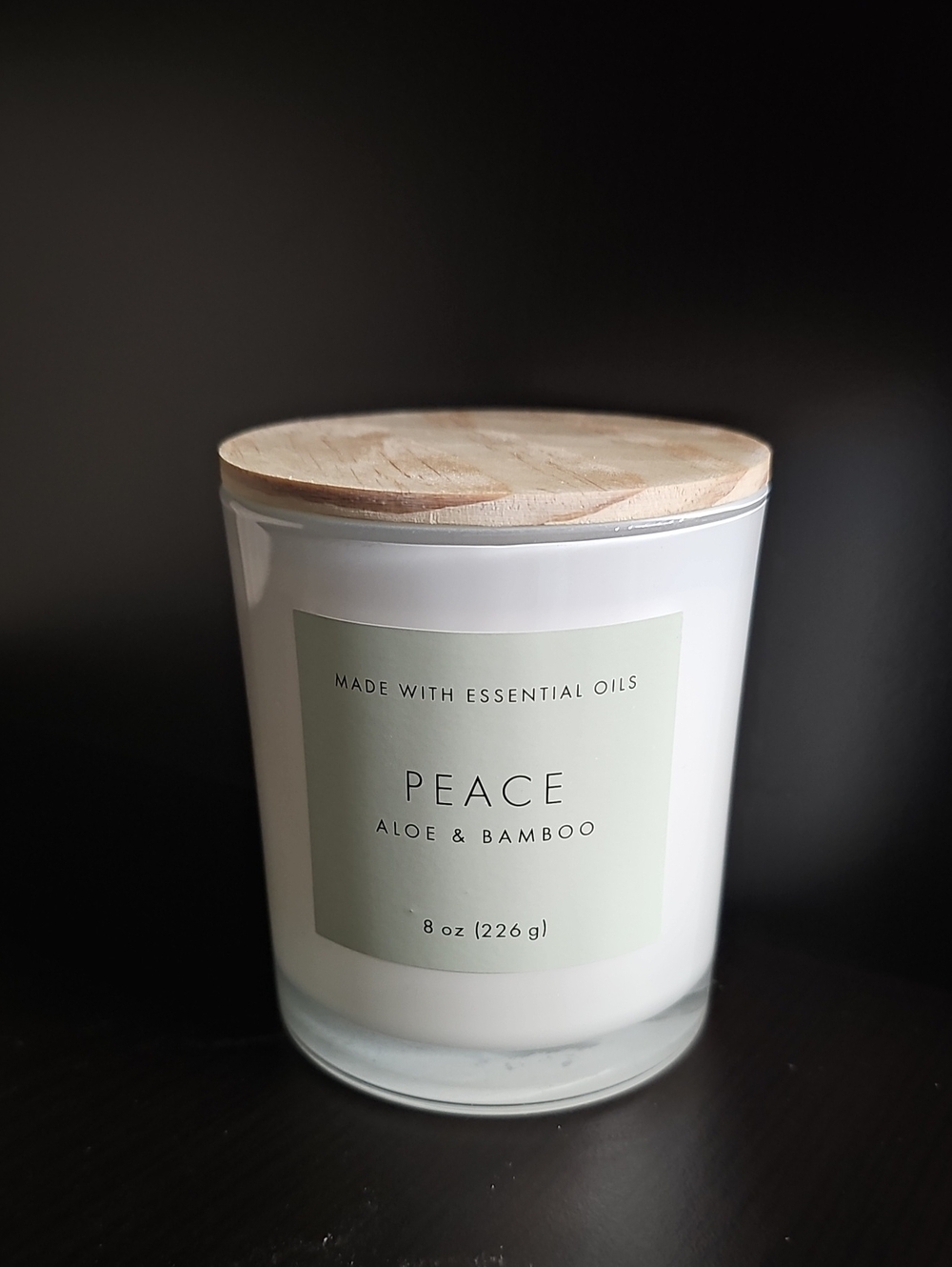 Threshold™ Glass Peace Candle -  Aromatherapy, Meditation, Stress Relief:  New